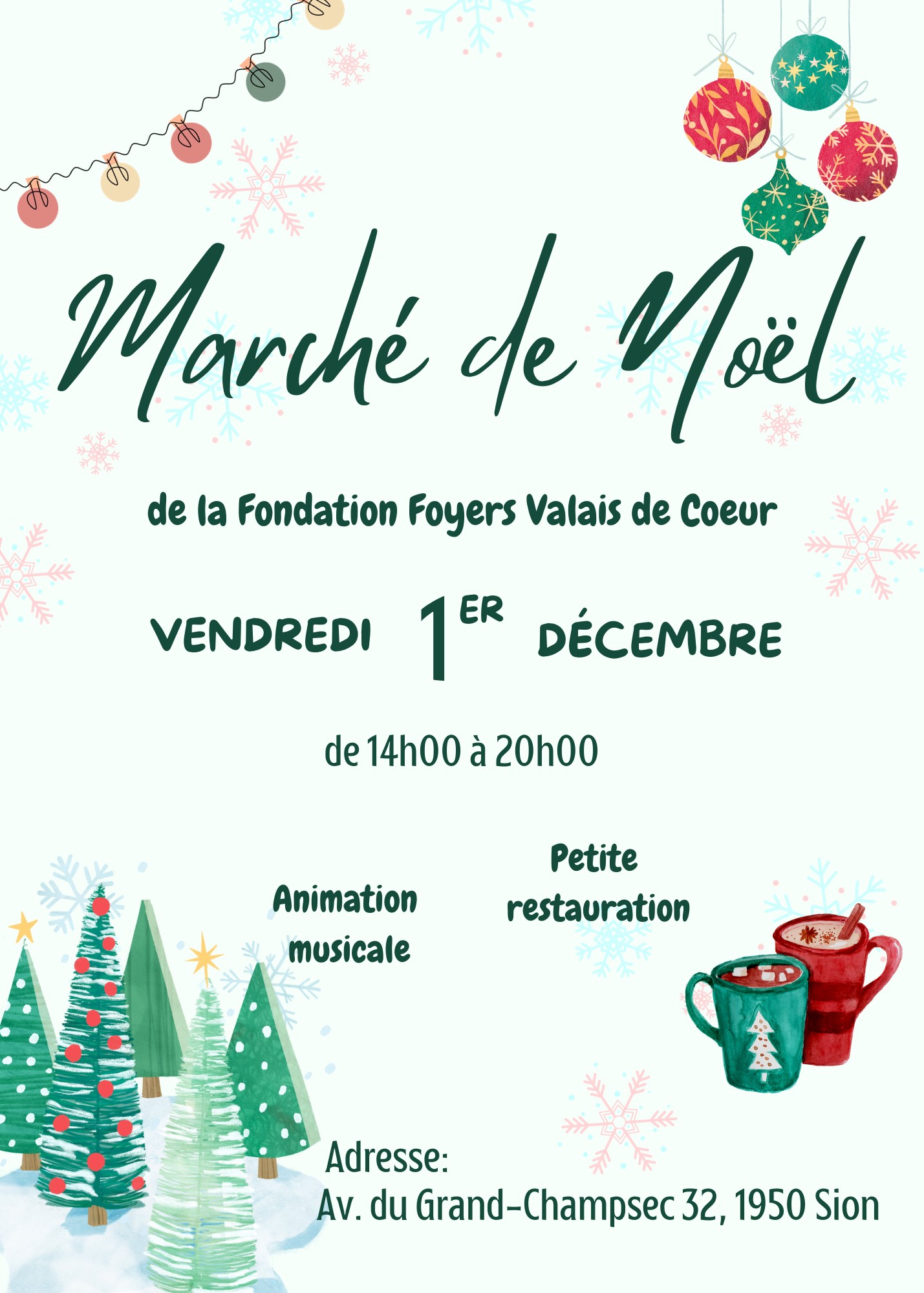 Marché de Noël Champsec Valais de Coeur